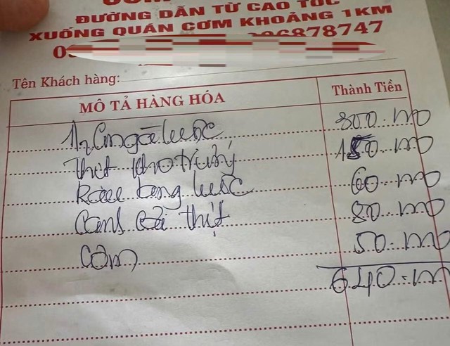Vụ t&agrave;i xế gh&eacute; qu&aacute;n ăn cơm b&igrave;nh d&acirc;n hết 640.000 đồng: C&ocirc;ng an v&agrave;o cuộc - Ảnh 1.
