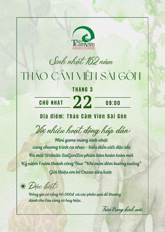 Sở thú lâu đời nhất Việt Nam bất ngờ “hẹn” khách vào 9h sáng Chủ nhật tuần này - Ảnh 1.