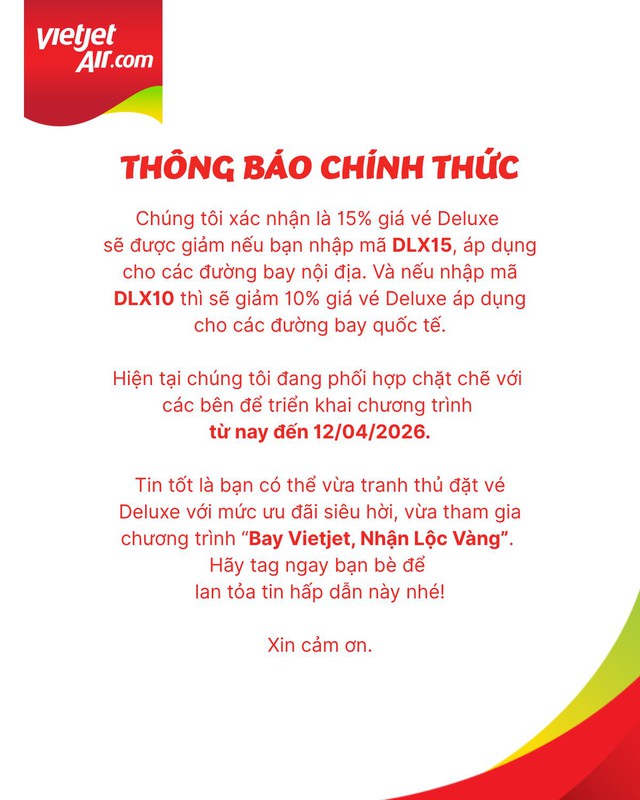 Vietjet Air ra thông báo tới hàng triệu khách mua vé từ nay đến 12/4 - Ảnh 1.