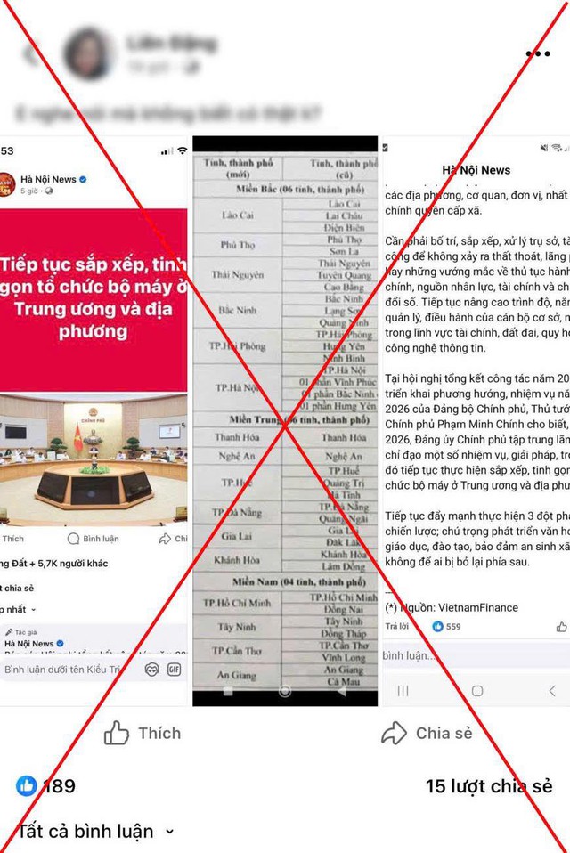 Danh tính người phụ nữ đăng thông tin sai sự thật 'sáp nhập còn 16 tỉnh thành' vừa bị xử phạt - Ảnh 2.