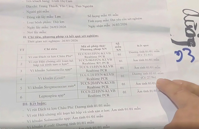 Phụ huynh tự bỏ tiền xét nghiệm, phát hiện thịt lợn nhiễm khuẩn E.coli và tả châu Phi: Hiệu trường nói gì? - Ảnh 2.