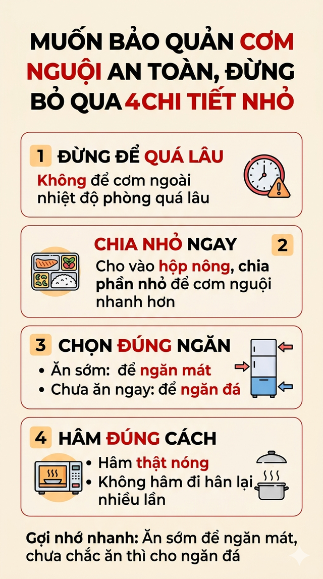 Cơm nguội không ăn hết nên để ngăn đá hay ngăn mát tủ lạnh? Thì ra nhiều người đang làm sai - Ảnh 5.