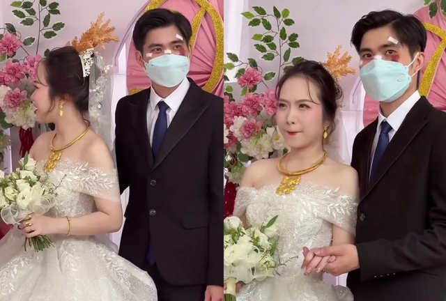 Ch&uacute; rể đeo khẩu trang, mặt đầy vết thương trong ng&agrave;y cưới ở TP.HCM: L&yacute; do ph&iacute;a sau - Ảnh 1.