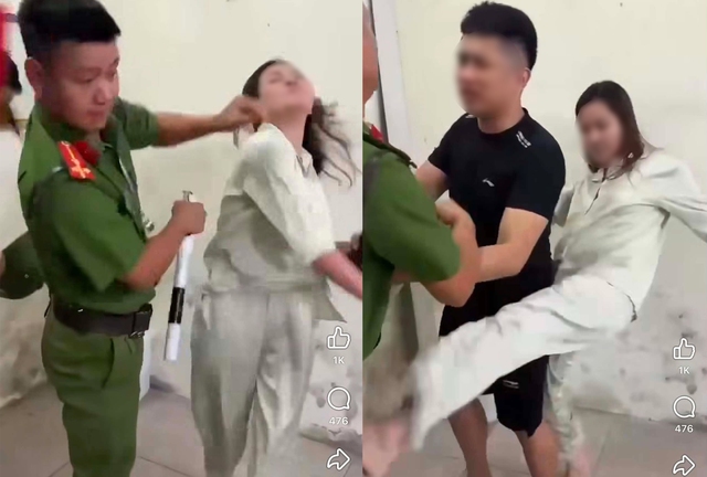 Danh tính người phụ nữ chửi bới, đánh chiến sĩ công an ở Thái Nguyên - Ảnh 1.