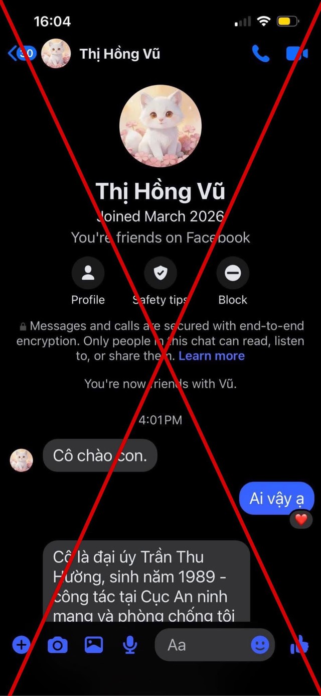 Bộ Công an cảnh báo về 'Đại úy Trần Thu Hường, sinh năm 1989' - Ảnh 1.