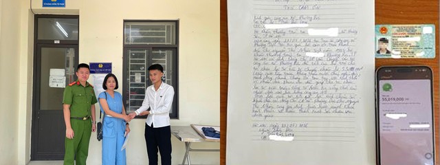 Công an xác minh giao dịch chuyển khoản 55 triệu đồng vào tài khoản của chị Nguyễn Thị Nhàn - Ảnh 1.