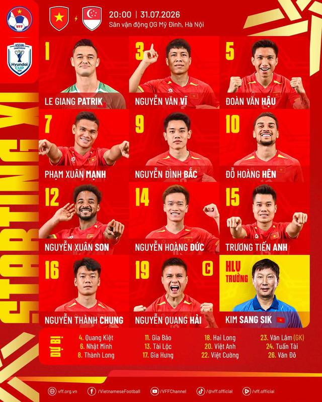 [DIỄN BIẾN] Việt Nam vs Singapore: Thể hiện sức mạnh, tuyển Việt Nam l&ecirc;n ng&ocirc;i đầu bảng A? (20h00) - Ảnh 1.