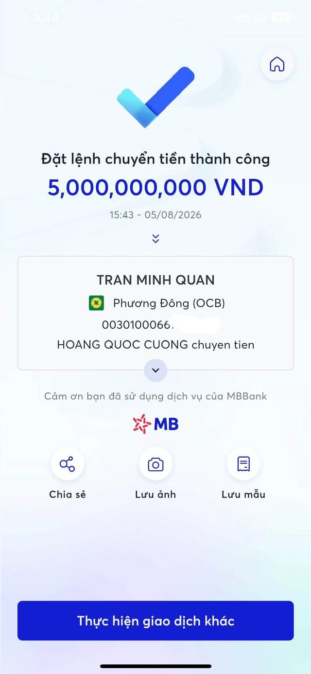 Công an xác minh 12 giao dịch chuyển khoản liên tục với tổng 5 tỷ đồng vào lúc 16 giờ - Ảnh 1.