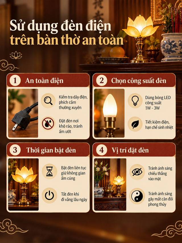 Lời khuy&ecirc;n an to&agrave;n cho đ&egrave;n thờ điện: Kiểm tra trước khi ra khỏi nh&agrave; - Ảnh 1.