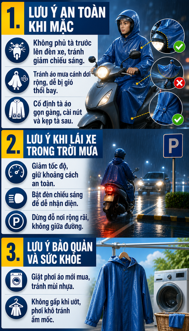 Mặc áo mưa khi đi xe máy: 5 cách tưởng giúp chống ướt tốt hơn lại có thể gây thêm rắc rối - Ảnh 2.