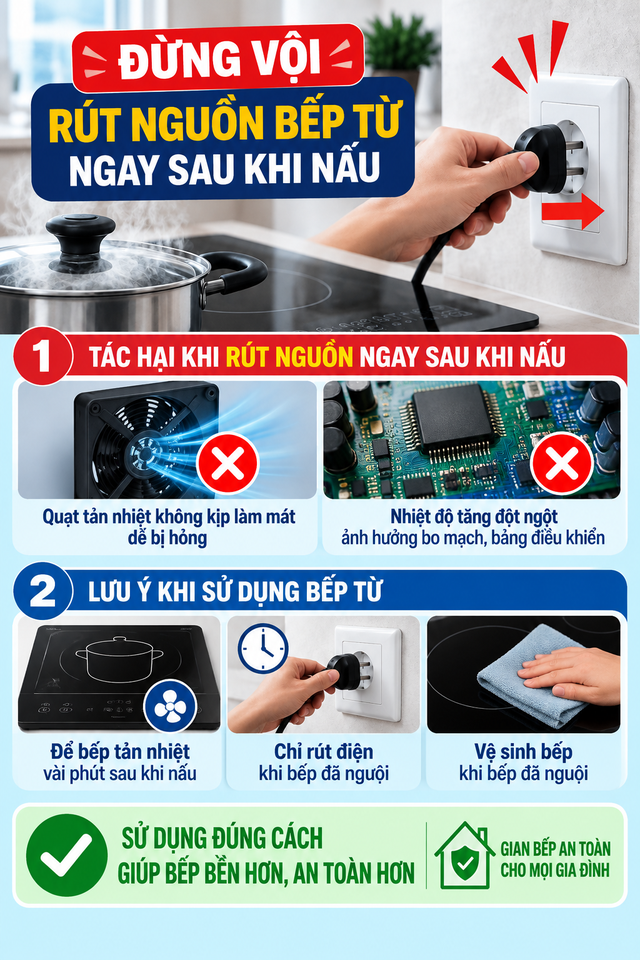Lời khuyên khi dùng bếp từ: 1 sai lầm khiến bảng điều khiển "tê liệt" - Ảnh 2.