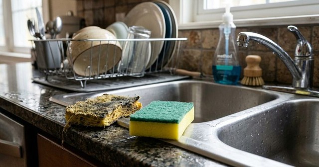 Lời khuyên khi dùng giẻ rửa bát: Đừng đợi bốc mùi hay rách mới thay - Ảnh 1.