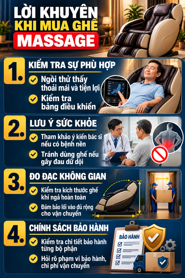 Lời khuyên khi mua ghế massage - Ảnh 3.