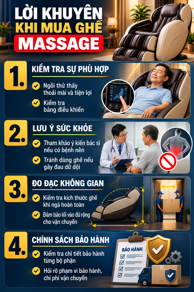 Lời khuyên khi mua ghế massage - Ảnh 3.