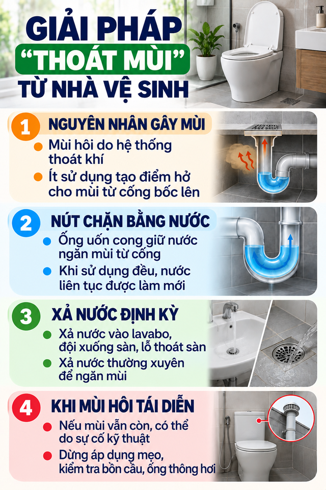 Giải pháp "thoát mùi" từ nhà vệ sinh - Ảnh 2.