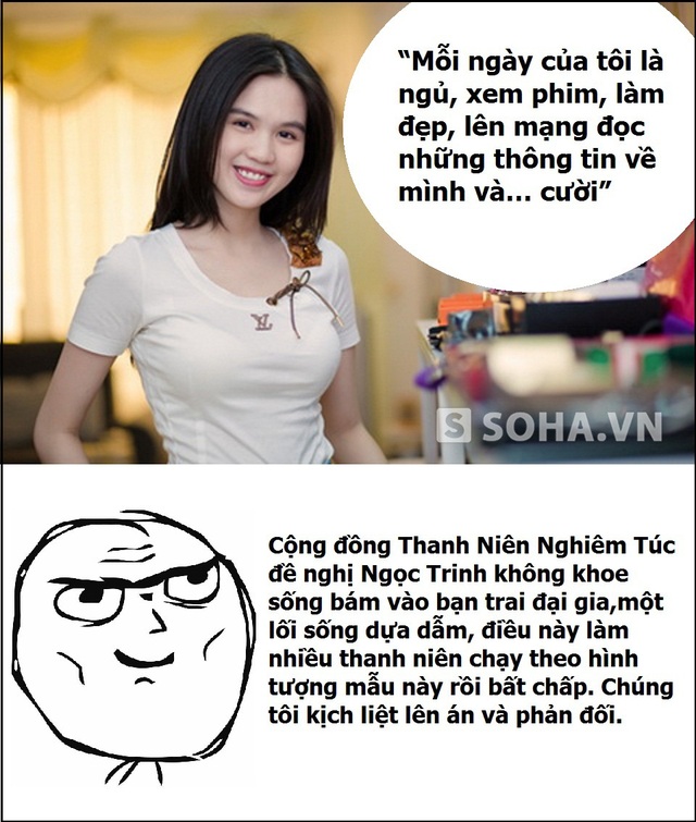 'Thanh niên nghiêm túc' bênh vực Ngọc Trinh