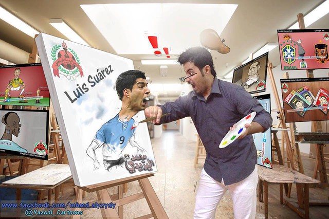 Chế - Vui - Độc: Hết hồn với "bộ nhá" của Suarez