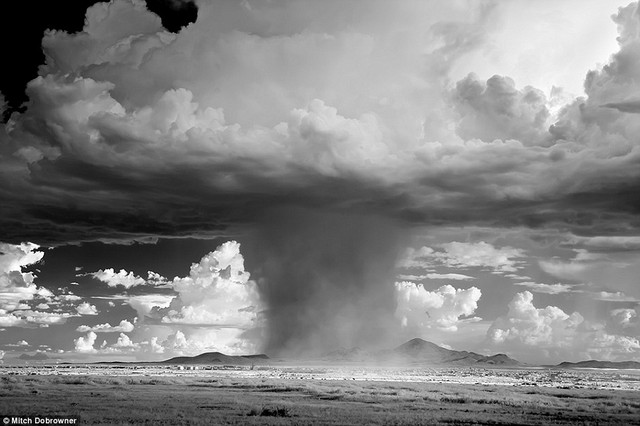  	Bức ảnh “Gió mùa” năm 2010 chụp một đám mây mưa khổng lồ đang trút nước xuống vùng khô hạn Lordburg, New Mexico.