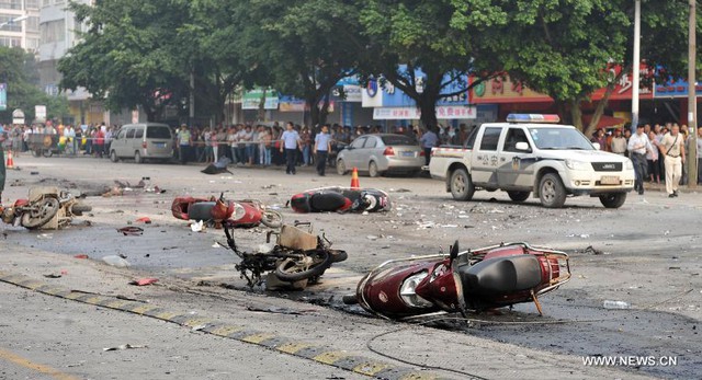 Một vụ nổ kinh hoàng đã xảy ra gần cổng trường Tiểu học Balijie  ở thành phố Quế Lâm, Quảng Tây, Trung Quốc, khiến ít nhất 1 người thiệt mạng.