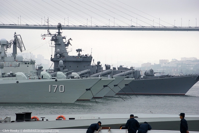 Hải quân Trung-Nga vừa kết thúc cuộc diễn tập quy mô lớn ở khu vực Viễn Đông