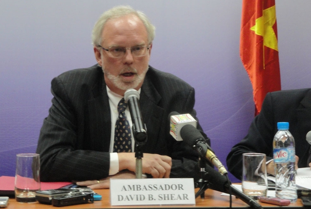 Đại sứ Mỹ tại Việt Nam David Shear ngày 7/8. Ảnh: T.Đ