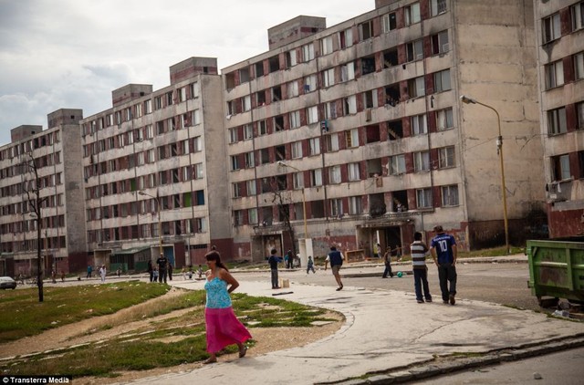 Squalid: The apartment buildings of Lunik IX in Kosice, Slovakia, the European Capital of Culture 2013 where up to 8,000 Roma live under harsh conditions