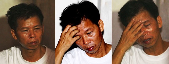 Vẻ mệt mỏi của ông Nguyễn Thanh Chấn khi nghe kết quả phiên tòa tái thẩm - Ảnh: Nguyễn Khánh