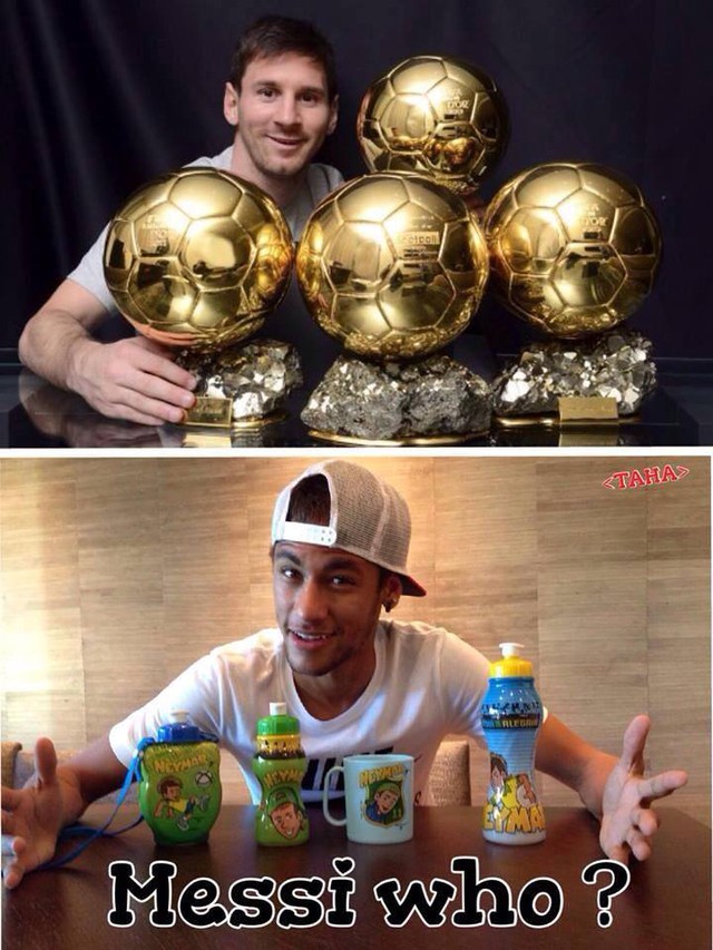 
	Neymar mang bộ sưu tập trẻ thơ của mình ra đấu với Messi... mọi sự so sánh đều khập khiễng