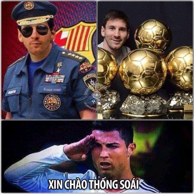 
	Hóa ra là Ronaldo chào Messi