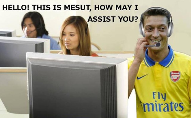  	Tổng đài viên giải quyết yêu cầu kiến tạo - Ozil