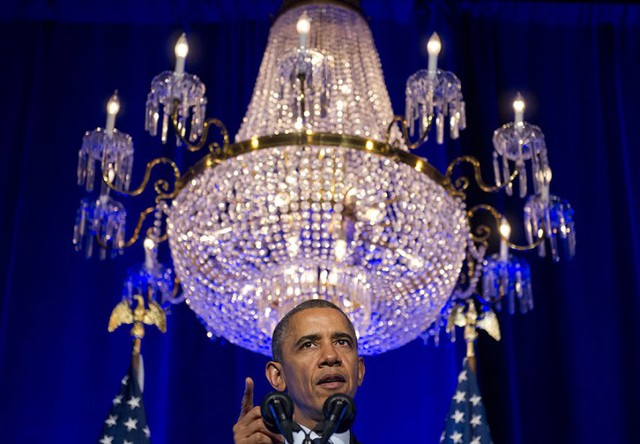 Tổng thống Mỹ Barack Obama phát biểu về luật cải cách y tế có tên là Obamacare tại một sự kiện ở Washington, Mỹ.