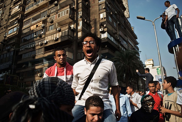 Những người ủng hộ Tổng thống Ai Cập bị phế truất Mohamed Morsi tham biểu tình trên đường phố Cairo.