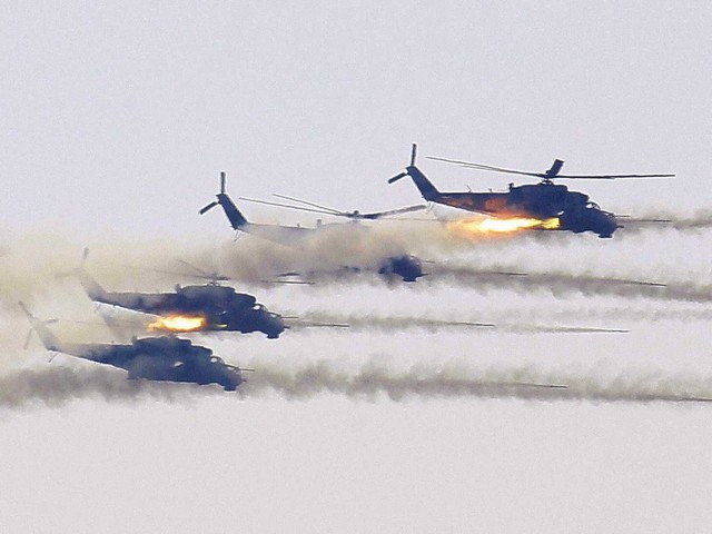 Khả năng chiến đấu của Mi-24 trở nên lợi hại hơn khi chiến đấu thành nhóm.