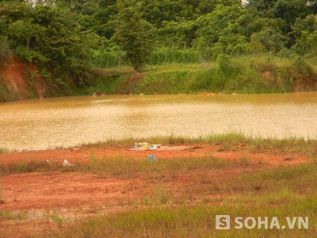 Hồ nước nơi xảy ra vụ chết đuối thương tâm