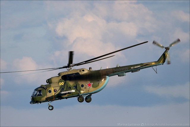 Trực thăng vận tải đa năng Mi-8T của Không quân Nga.
