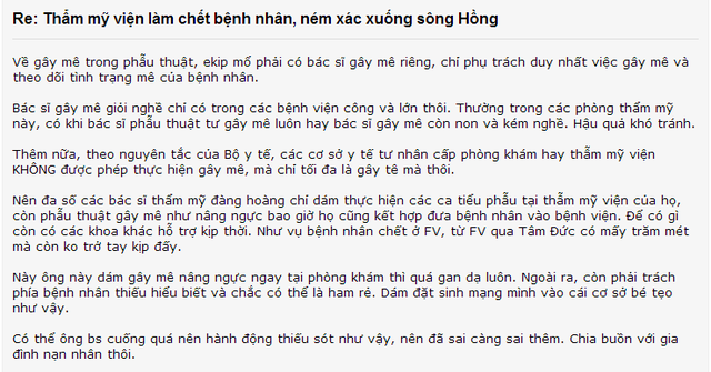  	Chủ đề về phẫu thuật thẩm mỹ được chị em mổ xẻ và bàn luận trên các diễn đàn