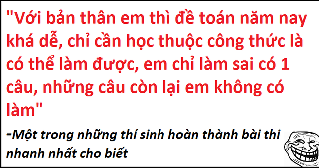 	Ảnh chế phỏng vấn một thí sinh ra sớm nhất