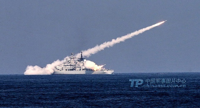 Hình ảnh cuộc tập trận của Hải quân Trung Quốc trên biển Hoàng Hải ngày 17/10