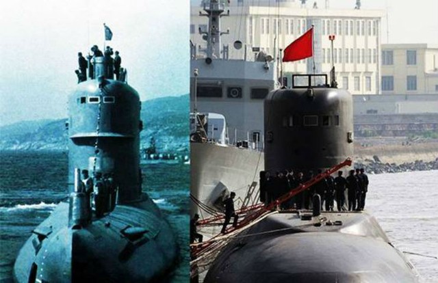 So sánh tàu ngầm Type 031 và Type 032.