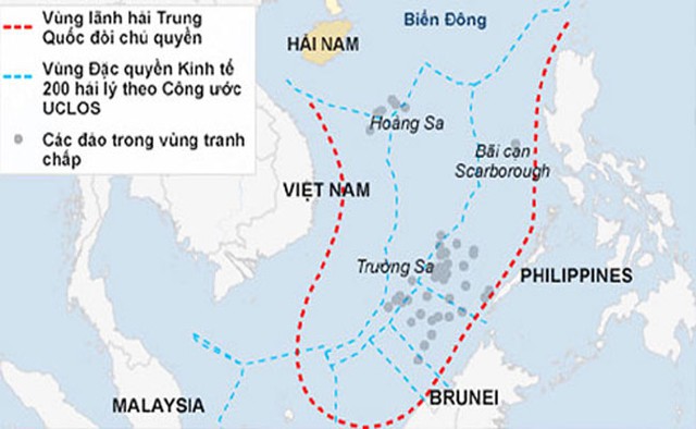 	Đảo Hải Nam nằm gần tuyến hàng hải đi qua biển Đông, cũng là nơi bắt đầu của đường lưỡi bò