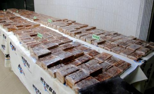 Đơn vị đứng tên xuất khẩu lô hàng 229kg ma túy (600 bánh) là Công ty TNHH Giao nhận - vận tải Long Vân, trụ sở tại TP.HCM. (Ảnh AFP)