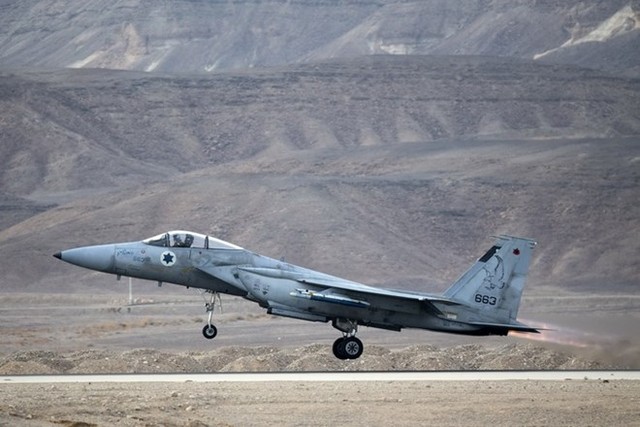Máy bay chiến đấu F-15 của Israel tham gia cuộc tập trận