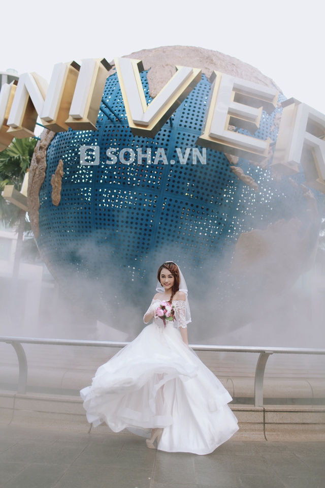 Hot girl Quỳnh Nhi làm cô dâu xinh đẹp trong bộ váy cưới