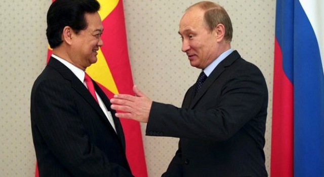 
	Tổng thống Putin trong cuộc gặp với Thủ tướng Nguyễn Tấn Dũng.