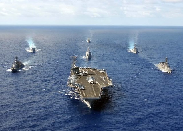 Đội tàu sân bay USS Nimitz của Mỹ.