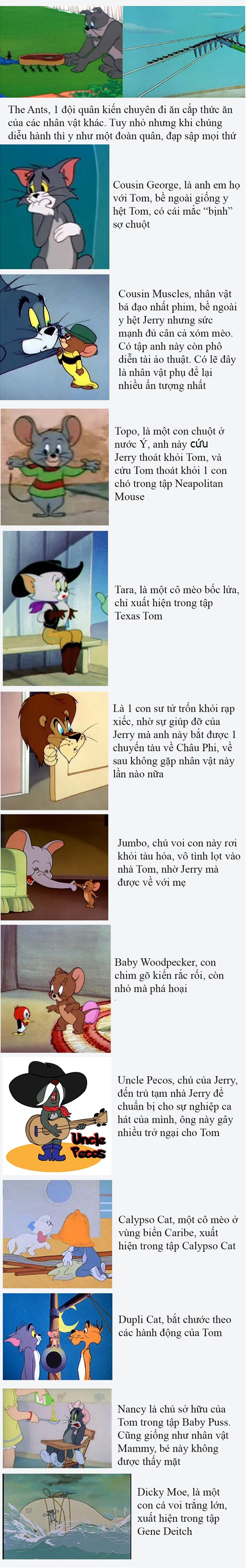 Toàn bộ các nhân vật hoạt hình trong Tom and Jerry cực hot 