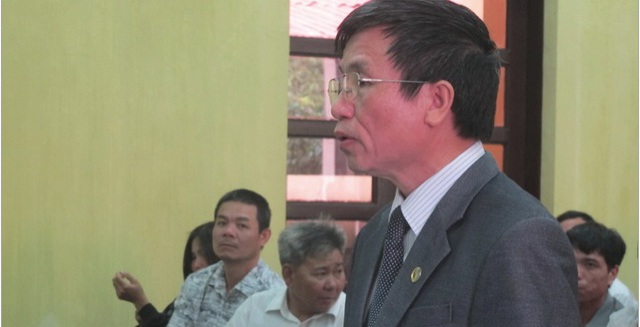 Ông Phạm Văn Trống, đại diện UBND huyện Tiên Lãng tại phiên tòa