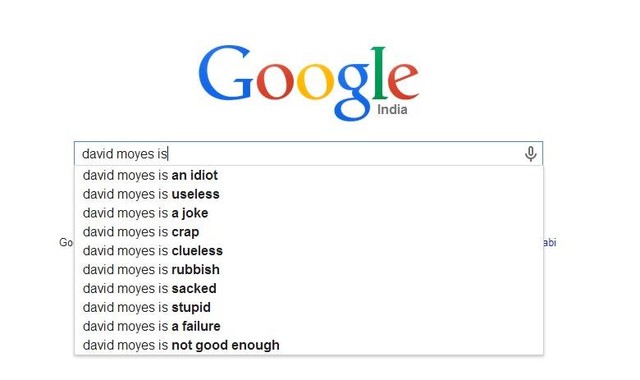 Google cũng troll David Moyes