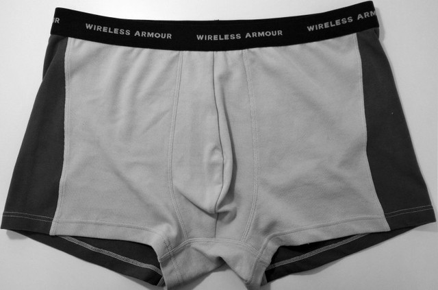 Wireless Armour is underwear made from a fabric which acts like a Faraday cage for your va...