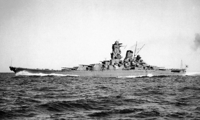 Tàu Yamato khi vừa hạ thủy